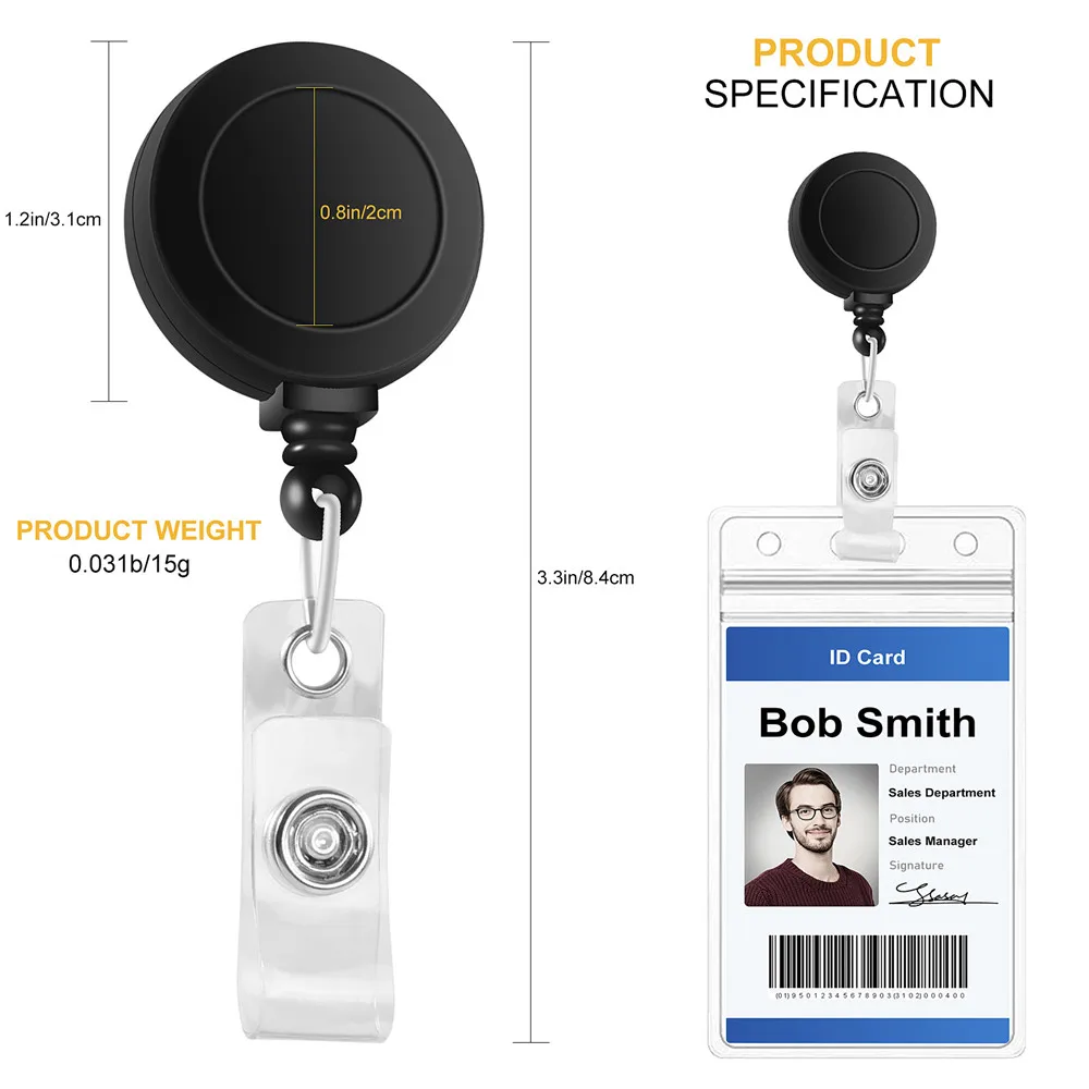 Bestom оптовая продажа 50 шт. 32 мм круглая Выдвижная медсестра Id бейдж катушка с