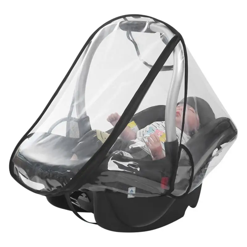 

Weather Shield Stroller Cover Rain Cover For Car Seat For Newborns Infant Toddlers Black