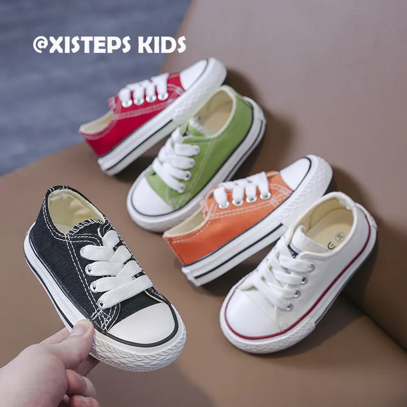 

Children Girls Boys Canvas Shoes Low Cut Kids Toddler Casual Sneakers 1-13Y Brand New Skate Shoes Infantil Sapatos Tenis 2023