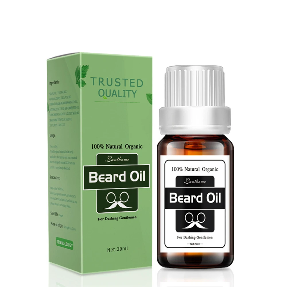 

Men Beard Growth Essential Oil Natural Beard Oil Nutrition Gentle Non-irritating Smoothing Moisturizing Nourishing Beard Care