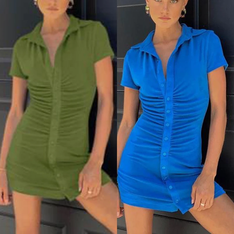 

ASDS-женская рубашка с коротким рукавом, кардиган на пуговицах, Сексуальная плиссированная вязаная сумка, юбка на бедрах