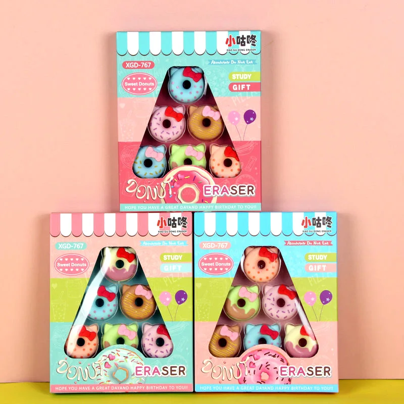 1 карточка ластик в виде пончика милые новые детские канцелярские товары подарки