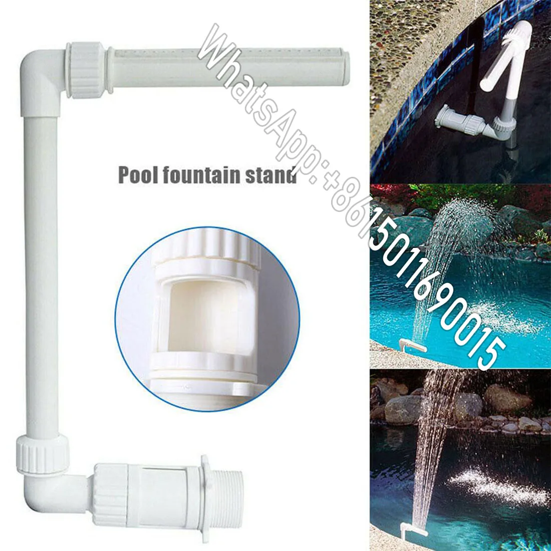 Swimming pool spray adjustable height fountain rack underground swimming fish pond viewing waterfall fountain bracket