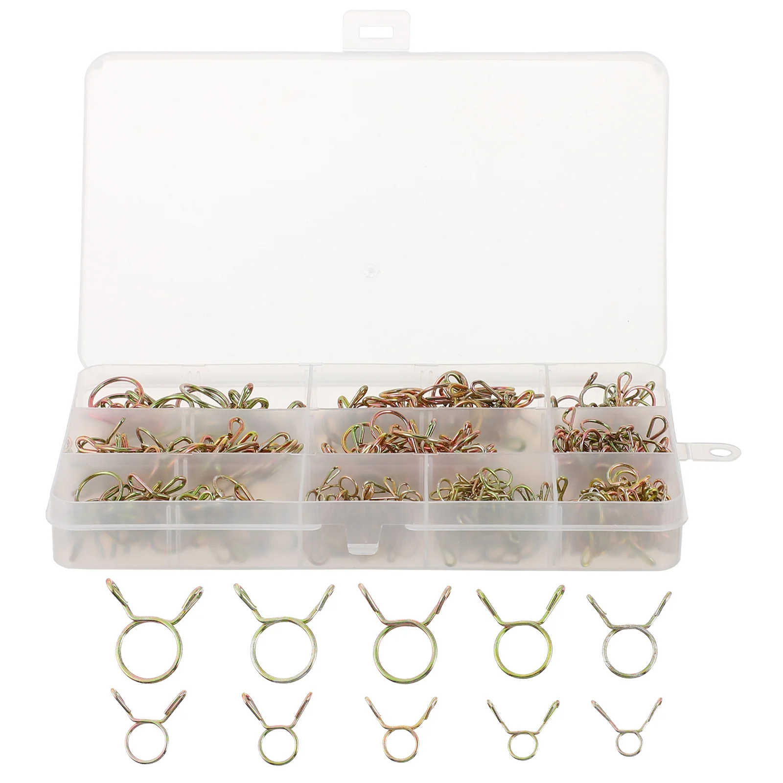 

250 Pcs Worm Gear Clamp Water Pipe Stainless Hose Clamps Fuel Line Steel Tube Elasticity