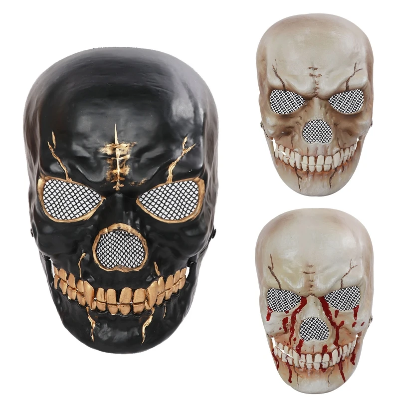 Маска с черепом движущимися челюстями маска для косплея 3D со скелетом страшная