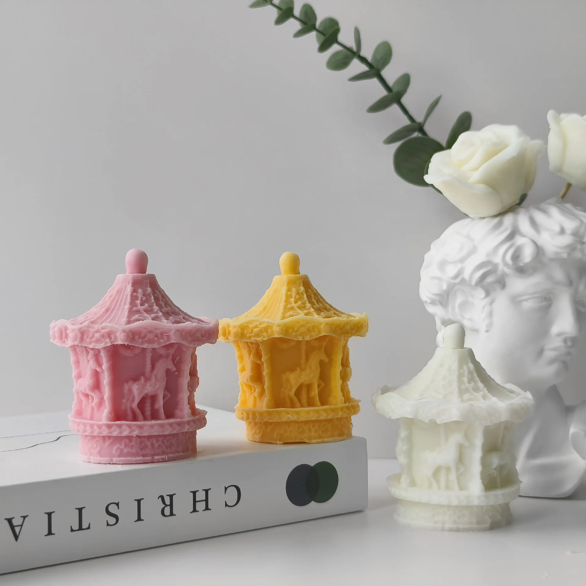 3D карусельная свеча силиконовая форма мыло ручной работы гипсовая смола