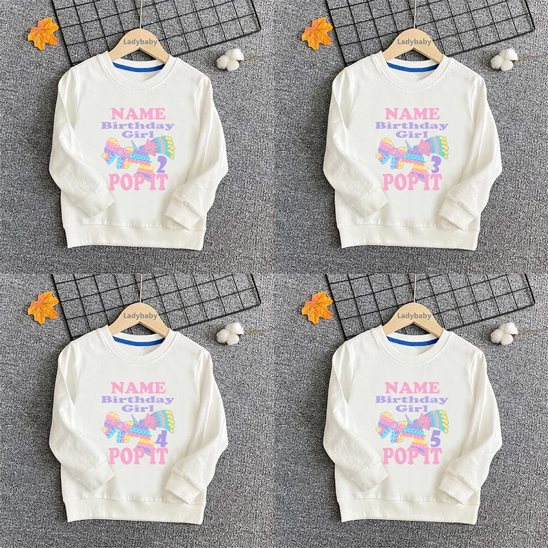 

Детские свитшоты для девочек на день рождения с единорогом