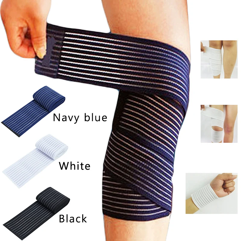 Sfit Cotton Elastic Bandage For Wrist Calf Elbow Leg Ankle Protector Knee Support Band Sport Tape Fitness Safety Outdoor Sports