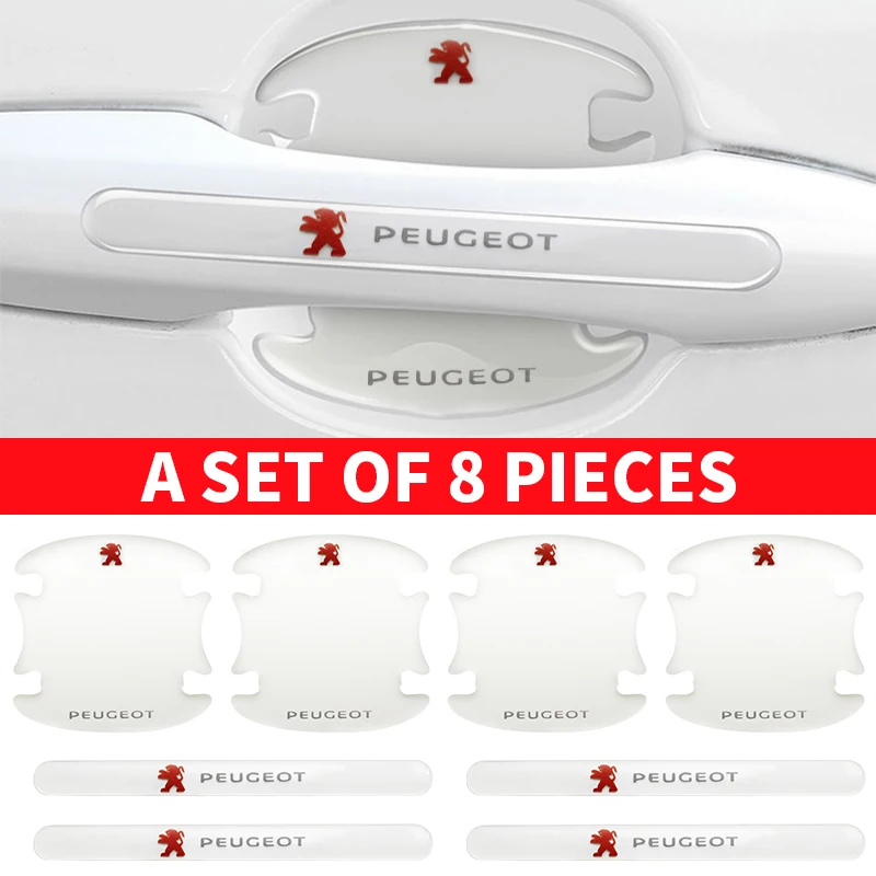 

Car Door Bowl Handle Anti-collision Rear View Mirror Strips For Peugeot 206 307 308 3008 207 208 407 508 2008 5008 107 106 205