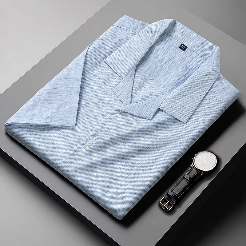 Новое поступление, модная мужская рубашка с коротким рукавом, Повседневная винтажная стильная классическая летняя рубашка, размеры 2XL, 3XL, 4XL, 5XL, 6XL7XL, 8XL