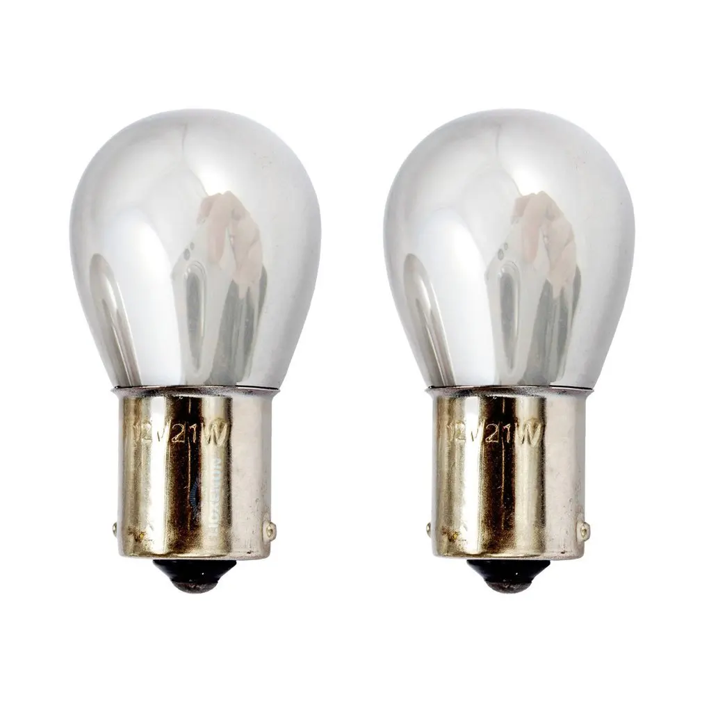 

2pcs Chrome Silver Amber Rear Indicator Bulbs 581 1156 PY21W Turn Signal Tail Brake Light 12V Parking Light Bulbs Hot