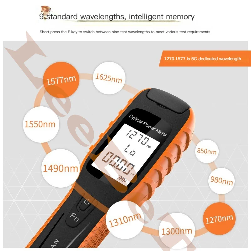 G11 Optical Power Meter FC/SC/ST Universal Port New High Precision Rechargeable Battery Fiber Optic Power Meter