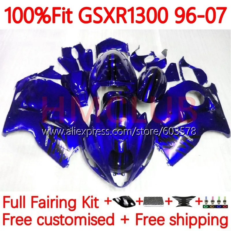 

Injection For SUZUKI Hayabusa GSXR1300 gloss blue GSXR 1300 CC 1996 1997 1998 1999 2000 2001 02 03 04 05 06 07 Fairing 105No.165