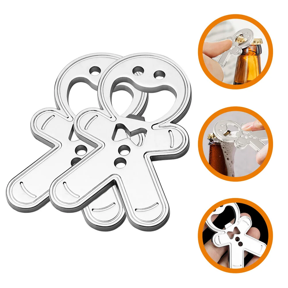 

2 Pcs Bottle Opener Keychain Mini Beer Opening Tool Baby Holiday Canning Jar Zinc Alloy Theme Party Kitchen Creative Portable