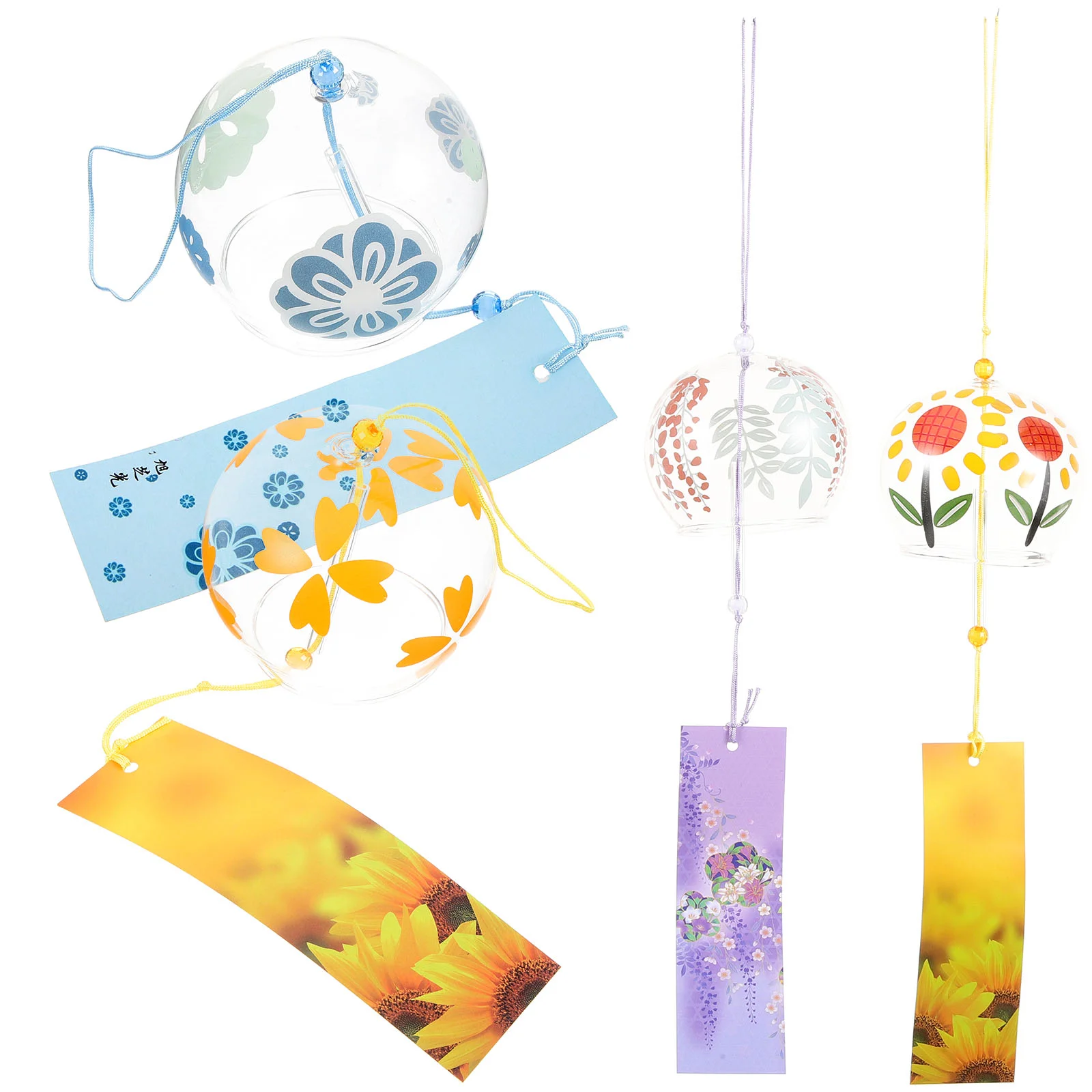 

4 Pcs Wind Chimes Balcony Pendant Home Crafts Japanese Bell Decorations Novel