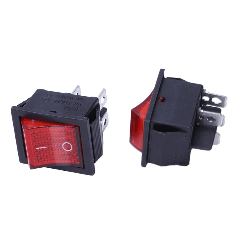 

30 X Red Illuminated Light On/Off DPST Boat Rocker Switch 16A/250V 20A/125V AC