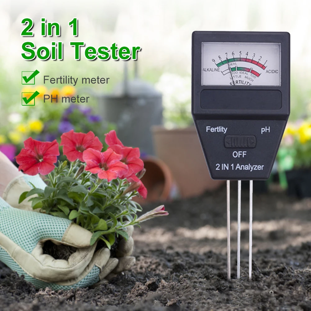 

Soil PH Meter Soil Fertility Tester Plant Soil Detector Gardening Tool Kits for Indoor Outdoor Plant for Lawn Farm No battery
