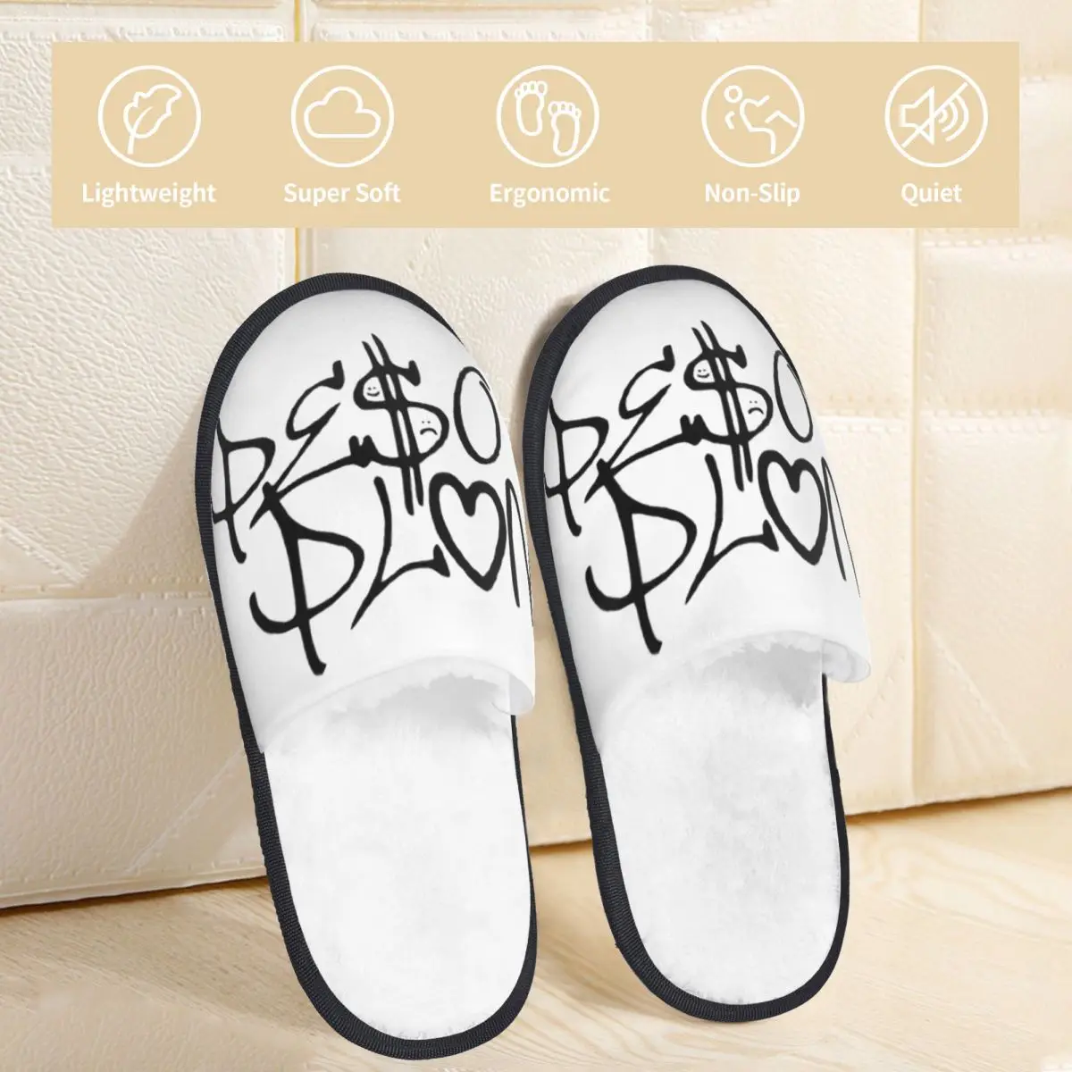 Тапочки домашние женские зимние хлопковые с логотипом pespluma Уютные Тапки из пены