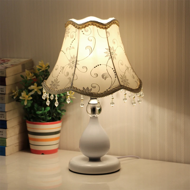 

Vintage Crystal Table Lamps for Bedroom Nightstand European Bedside Lamp Living Room Lights Classic Led Desk Lamp E27 EU US UK
