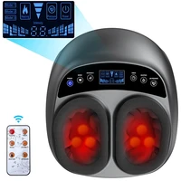 lcd shiatsu foot massager with remote control foot massage machine air compression adjustable heating therapy relief leg fatigue