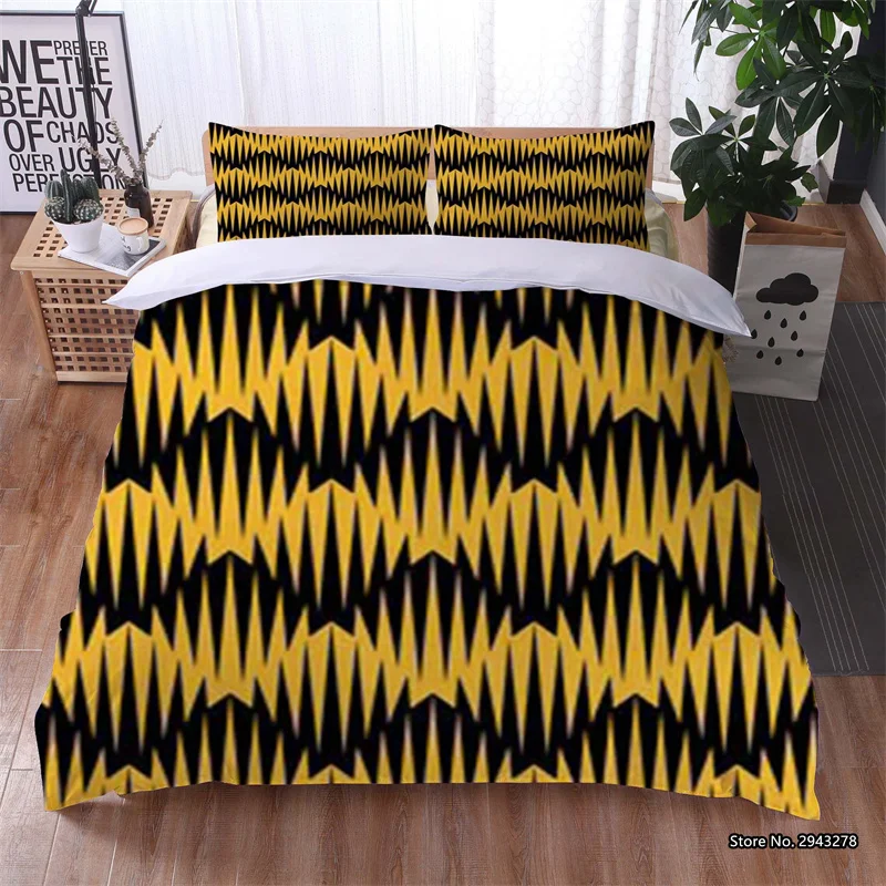 

Fashion Color Geometric Diamond Bedding Set 3D Digital Printed Quilt Cover Pillowcase Bedroom Decorative Home Textile
