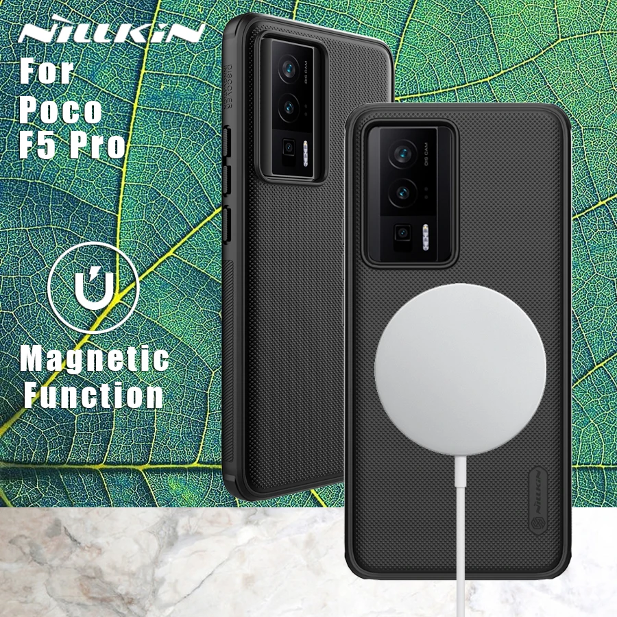 

Nillkin for Xiaomi Poco F5 Pro 5G Case Frosted Pro Magnetic Adapt Magsafe Matte full Back Cover for F5 Pro