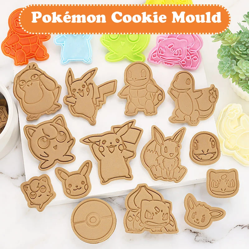 

Pokemon Creative Cartoon Character Cookie Knife Cartoon DIY Bread Mold Cookie Stamping Embossing Cake Mold Baking Tool Toy