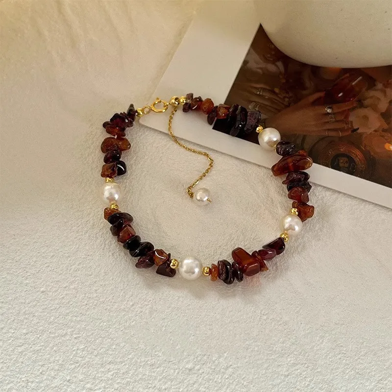 Новое поступление модный натуральный пресноводный жемчуг и агат 14-каратное