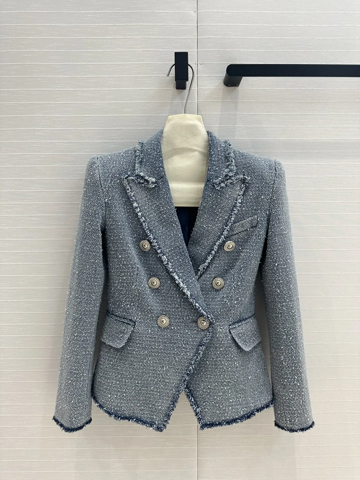 Женский роскошный пиджак весна-осень высокое качество женское двубортное