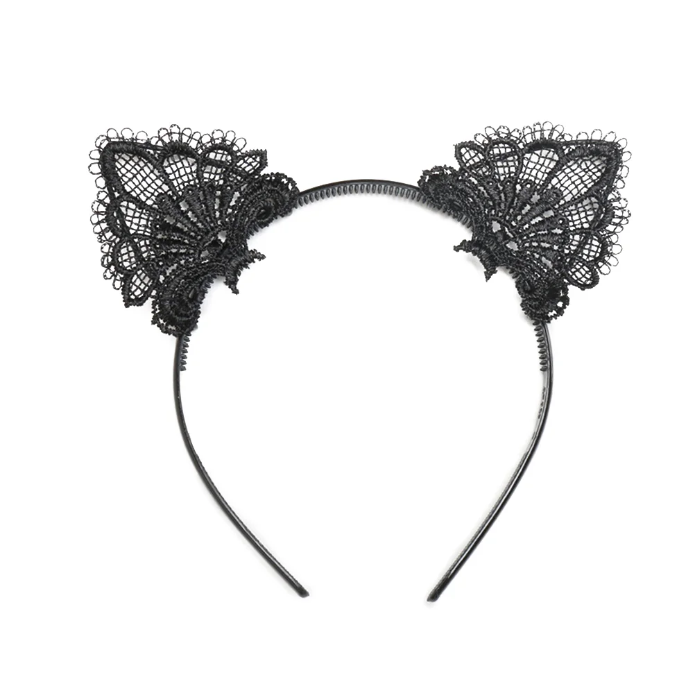 

Lovely Lace Cat Ears Headband Hair Headpiece Hairdress for Party Costume