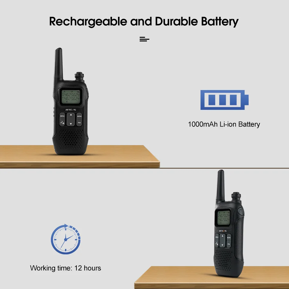 retevis rt616 pmr446 walkie talkie profesional 2 pcs rechargeable walkie talkies long range two way radio receiver for hunting free global shipping