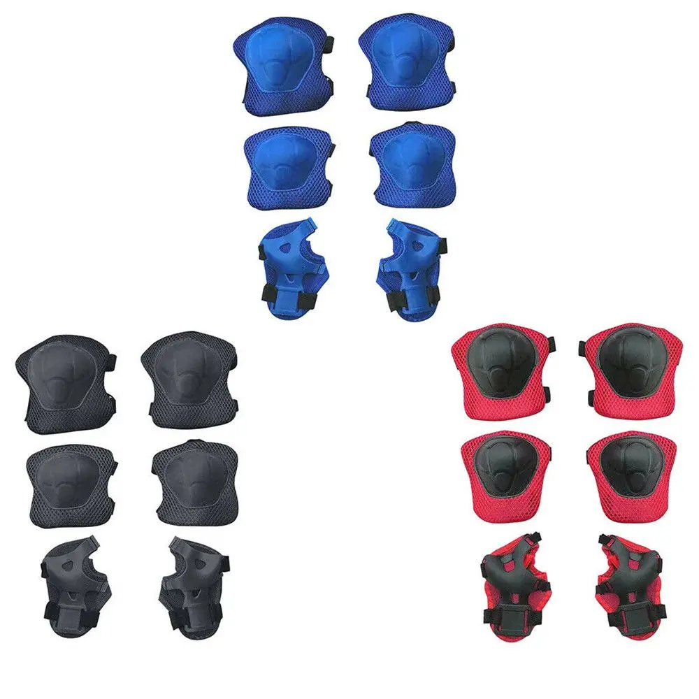 

6Pcs/set Fashion Biking Skating Skateboard Kids Knee Pads Sports Protective Pads Thicken Wrist Elbow Protectors