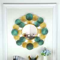 creative handicrafts wall stickers metal wrought iron room decor hd mirror wall mirror multi scene suitable for home supplies