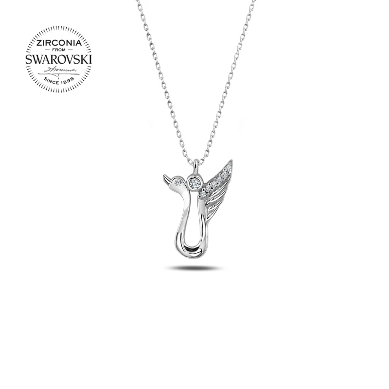 ?? シルバー925スターリングスワロフスキージルコニアキューネックレス