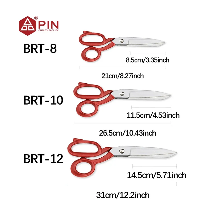 PIN Красные портновские ножницы из нержавеющей стали