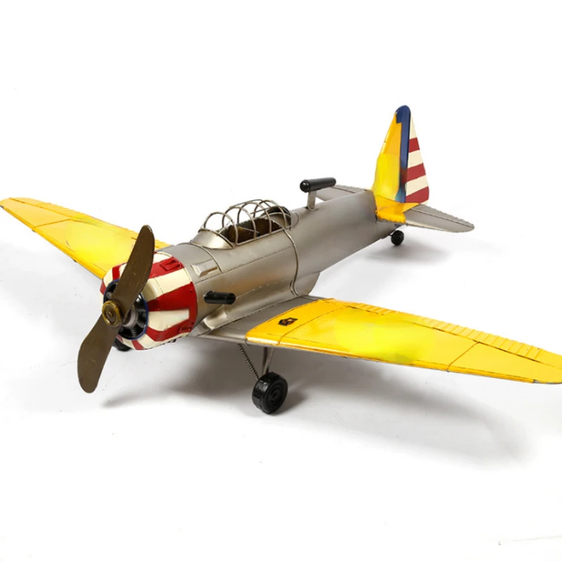 Wholesale creative design metal airplane model antique handmade iron crafts collection hand made home decor