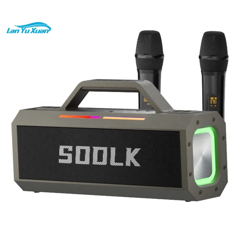 

Wireless Portable Speaker SODLK 150W Rechargeable Sound Box Speaker Loud Stereo System with Dual Microphones and Remote Control