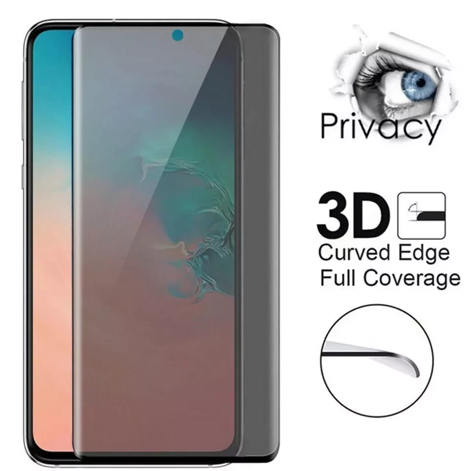 

For Samsung S21 S22 9H Anti Spy Tempered Glass Full Screen Protector for Samsung S20 Ultra S10 Plus 3D Anti-Spy Privacy Film