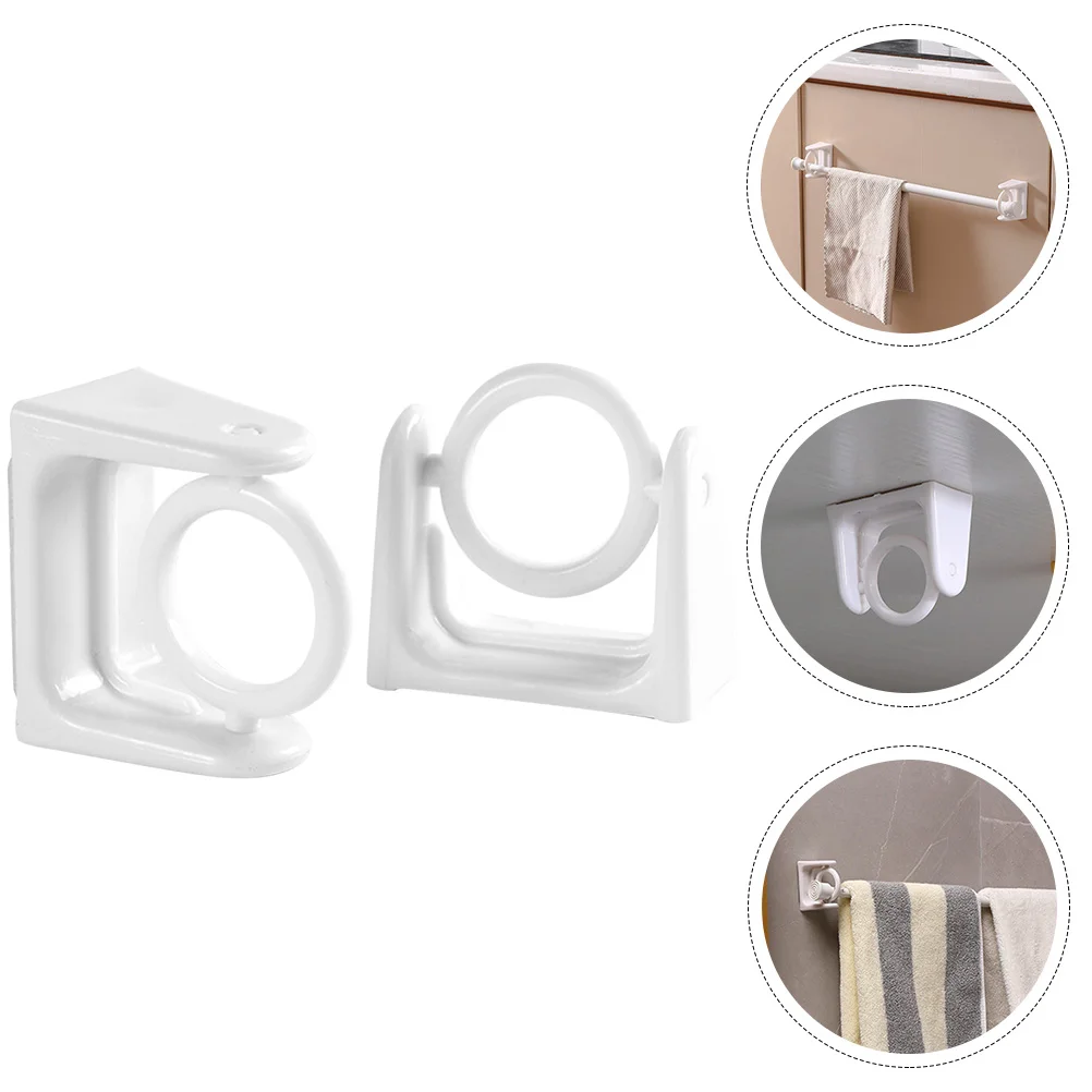 

Rod Curtain Holders Holder Pole Mount Rods Hanger Drapery Ceilingsteel Stainless Bracket Flange Supports End Closet Self Fixing