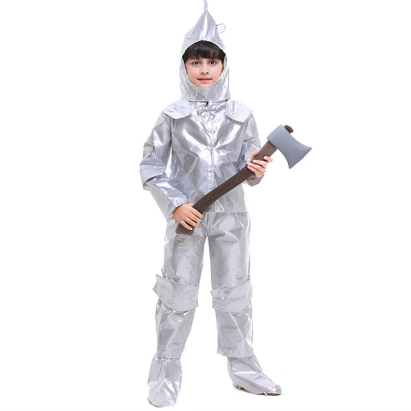 Girl Boy Scarecrow Tin Man Costume Magic Castle Wizard Witch Fairy Tale Book Week Cosplay Fancy Party Dress Carnival Halloween images - 6