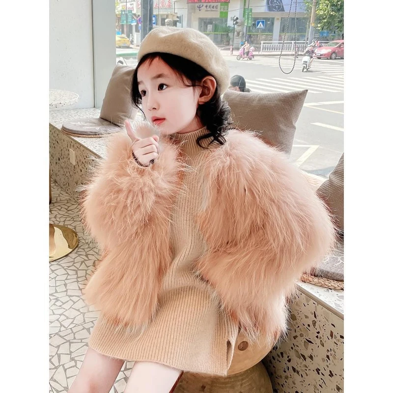 

Модная куртка из искусственного меха для маленьких девочек, новинка 2022, зимняя однотонная верхняя одежда для детей ясельного возраста, тепл...