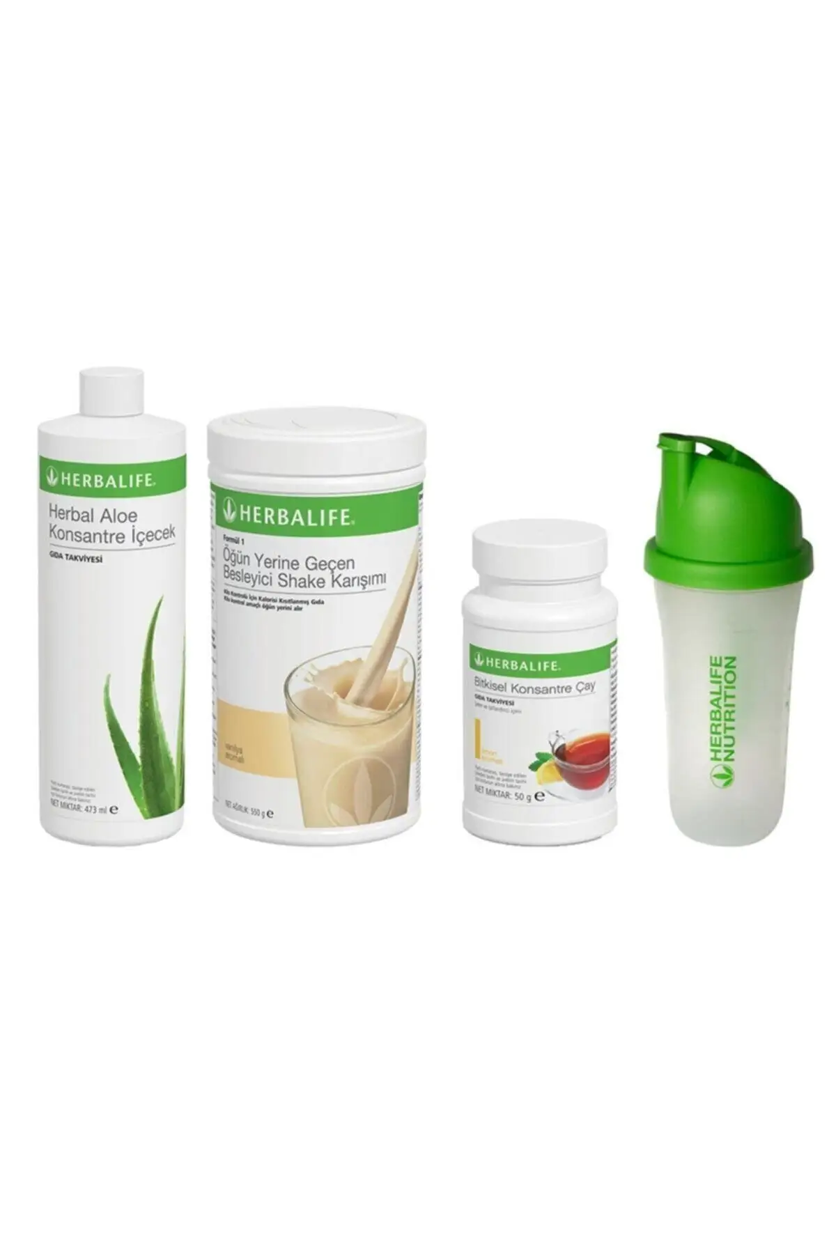 

Start Seti-2 ( 1 Vanilla Shake + limon 50 G Tea + aloe Concentrate Beverage + Shaker +