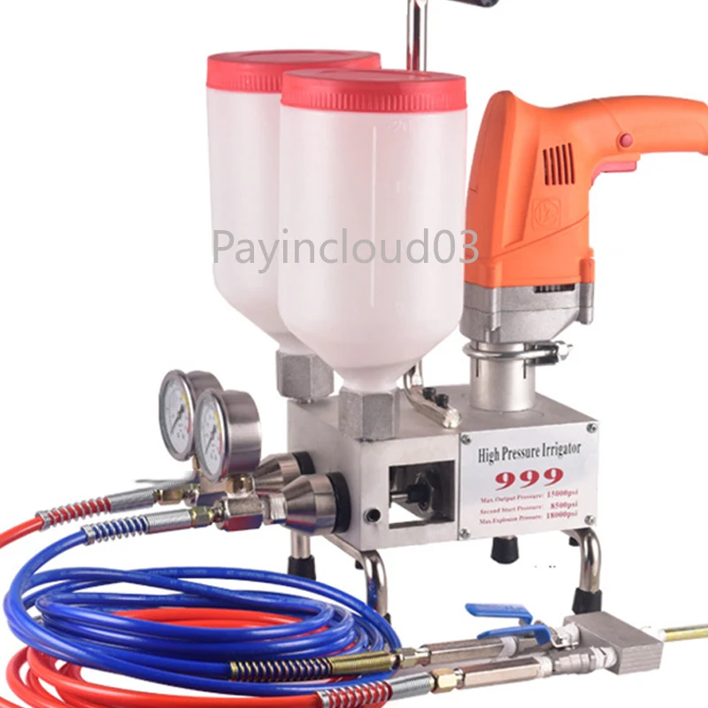 

220V/1100W Two-Component Polyurethane Foam/Epoxy Resin Grouting Machine Waterproof Grouting Fluid Leakage Repair Tool