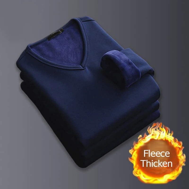 Alobee 2025 Мужская блузка Мягкая футболка винтажная с длинным рукавом V-образным