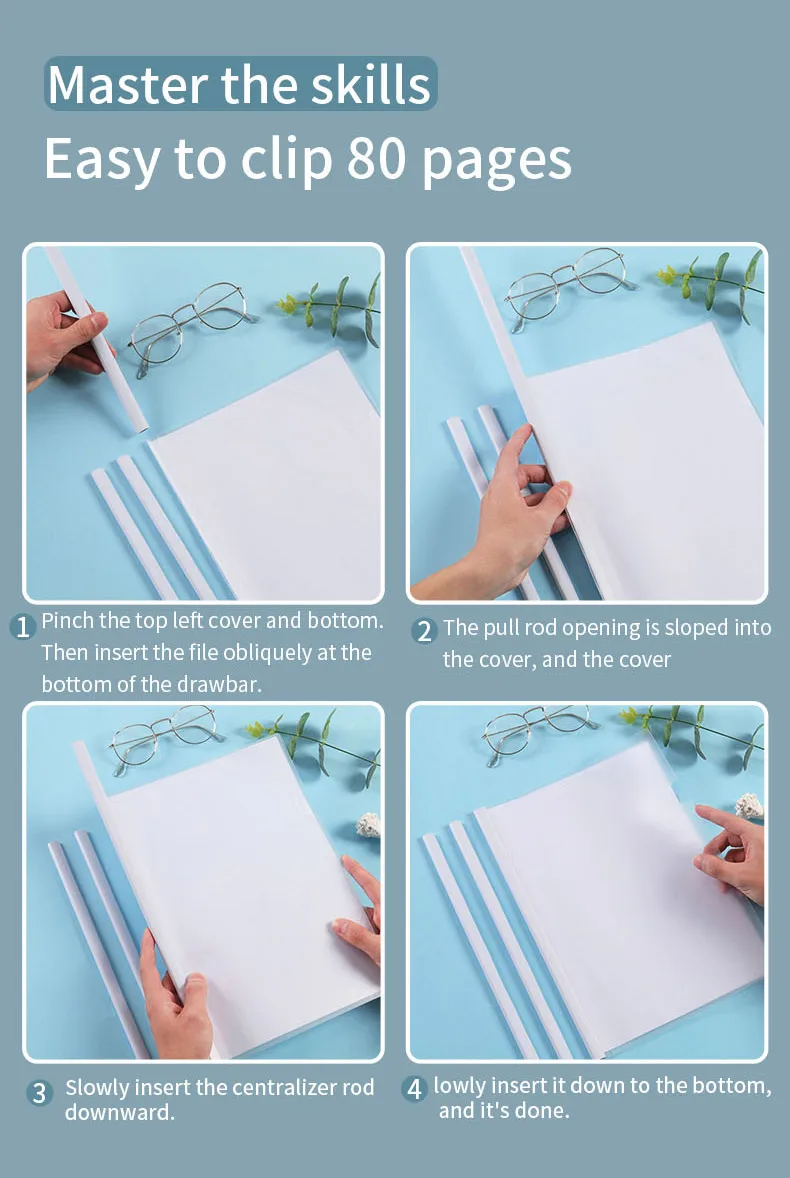 НОВАЯ 10 шт. папка для файлов формата А4 с выдвижным стержнем офиса дома управления