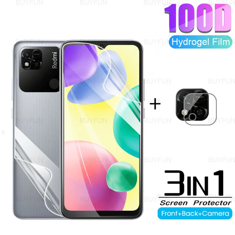 

Гидрогелевая пленка 3 в 1 для Xiaomi Redmi 10A 6,53 дюйма, объектив камеры, Защитная пленка для Redmi Redmy Redme 10 10C 10A, защита экрана