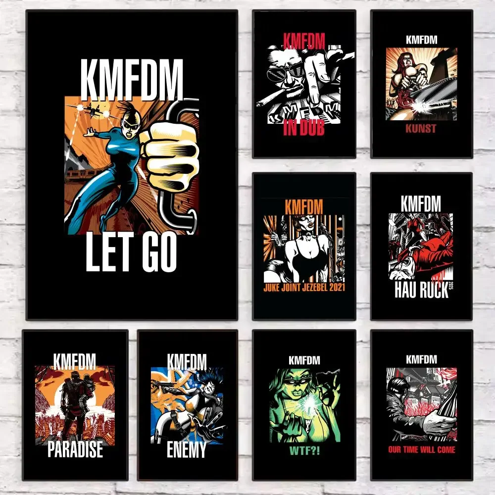 Фото Забавный постер группы K-Kmfdm, настенный декор, наклейка для гостиной, спальни, офиса, прихожей, бара, домашнего декора, идея для подарка №1