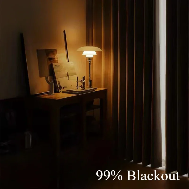 Шторы из синели с высоким затенением для гостиной современный светильник