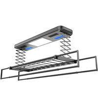 smart home application ceiling wall mounted laundry dryer rack clothes folding hangers electric clothes drying rack