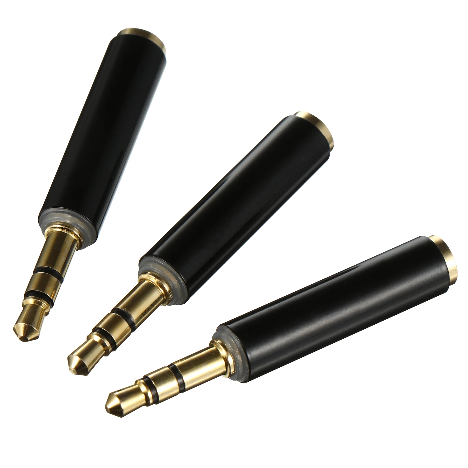 

3pcs 3.5mm Male to 3.5mm Female Stereo Audio Headphone Adapter Converter